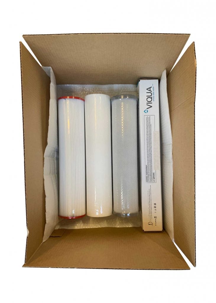 Replacement-filter-cartridges-triple-20-x-4.5-with-Viqua-UV-lamp-open-box