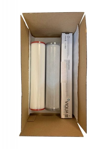 Replacement-filter-cartridges-twin-20-x-4.5-with-Viqua-UV-lamp-open-box