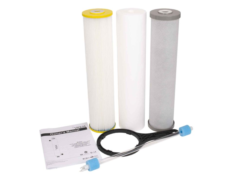 Triple-20-x-4.5-rainwater-filter-cartridges-with-opening-handle-+-user-manual